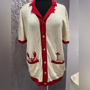 Art of Rhetoric Button-Up Cardigan Lobster